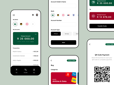 All-In-One Banking App app app design application banking branding flat minimal modern payments ui ux