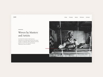 Weave Masters - Layout Exploration about layout minimal modern simplistic typography ui uidesign ux ux design video