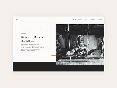 Weave Masters - Layout Exploration about layout minimal modern simplistic typography ui uidesign ux ux design video