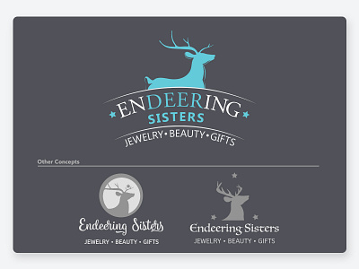 Endeering Sisters Logo brand branding design illustration logo
