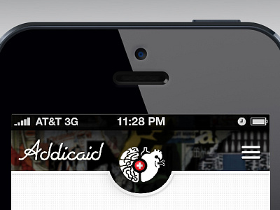 Addicaid Header addiction app design icon brain handwriting header health heart logo melissa feudi