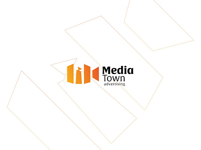 Media town logo brand logo media