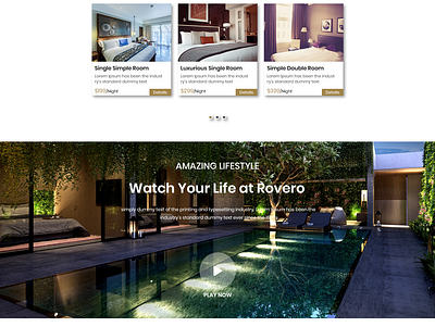 Hotel & Resort Web UI Design art brand branding character clean creative design flat identity ios minimal mobile photoshop type typography ui ux web website