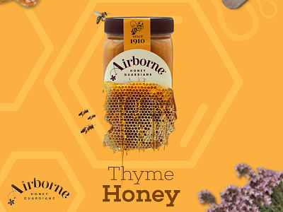 Airborne Honey 2d advertising creative ads design facebook post graphic design honey social media design