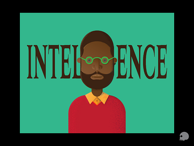 INTELLIGENCE character design character illustration glasses graohic design intelligence shading texture typography vector