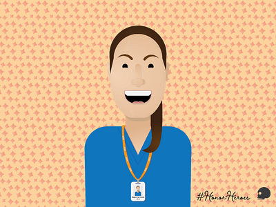 Nurse Honor Heros abodeillustrator graphicillustration honorheros nurse pattern portrait smile