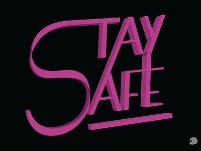 Stay Safe 3d type adobe illustrator covid19 design graphic graphicdesign illustration inspiration lettering ligature stay home staysafe typography vector