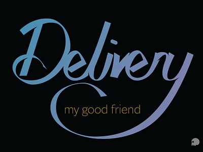 Delivery delivery design gradient graphic graphicdesigner illustration lettering typography vector