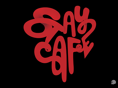 Stay Safe Heart 02 adobe illustrator design. graphicdesigner handlettering heart illustrator red stay safe typogaphy vector