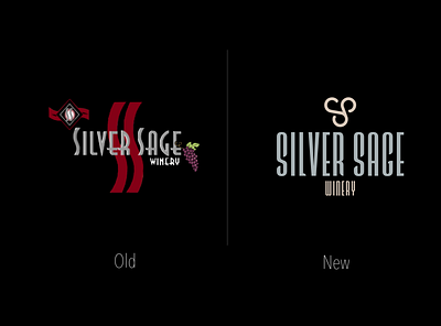 OldvsNew Silver Sage brand brand design graphic identity illustration logo logo design old vs new logo rebrand silversage vector winerylogo
