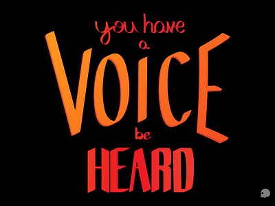 VOICE HEARD adobe illustrator design gradient graphic graphicdesigner heard illustration inspire lettering parblo vector voice