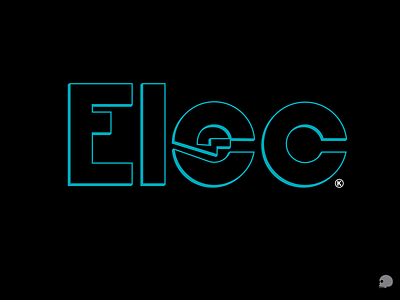Elec logo brand electricity graphic illustration lettering lightning logo typography vector word logo wordmark