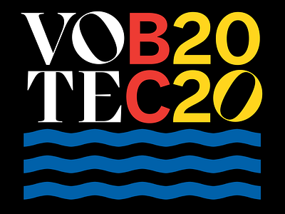 BCVote 2020 2020 adobe illustrator bc blue blue and white design graphic illustration macklin font typography vector vote waves yellow