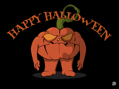 Pumkin Monster characterdesign graphic graphicdesigner halloween illustration art jackolantern monster pumkin scary typogaphy vector