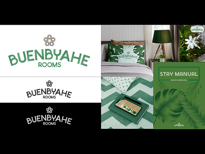 BUENBYAHE LOGO adobe illustrator brand branding graphic green logo illustration lettering logo typography vector