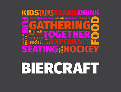 BierCraft Ad, typography advertising beer craftbeer restaraunt typogaphy