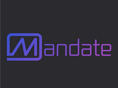 mandate logo brand branding design graphic logo logodesign typogaphy vector wordmark