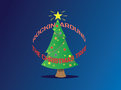 X Mas Rockin Tree adobe illustrator christmas christmas song christmas tree gradients graphic graphicdesigner holidays illustration star typography vector x mas