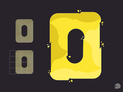 Zero 0 bold cuts design drips drops graphic graphicdesigner illustration lettering monochromatic number design typedesign typography vector zero