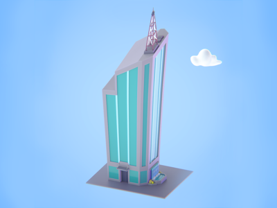 The Makata 3D Skyscraper 3d building building blocks city garden illustration map ui maps octane octanerender