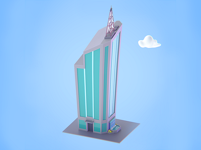 The Makata 3D Skyscraper 3d building building blocks city garden illustration map ui maps octane octanerender