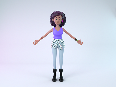 3D Character "Punk girl" - Heetch 3d avatar avatars blackgirl character design girl human modeling octane punk