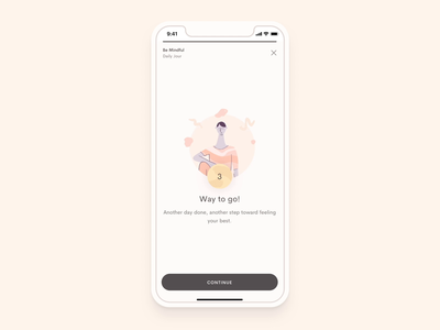 Jour - Completed avatar character dailyui journaling smooth ui