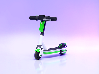 3D Lime scooter