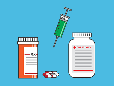 Medication bottle drug illustration needle pill bottle pills syringe