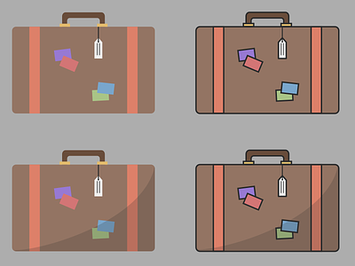 Travel Icons: Suitcases 2 WIP icon illustration suitcase travel