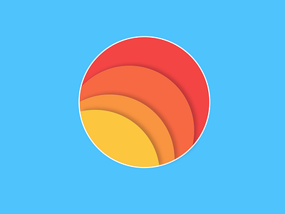 Sunset WIP badge gradient icon illustration sunset wip