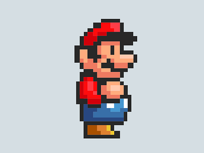 Pixel Mario illustration mario nintendo pixel super mario super mario brothers