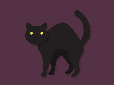 Black Cat black cat halloween illustration vectober