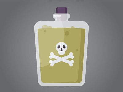 Poison bones bottle illustration poison skull vectober