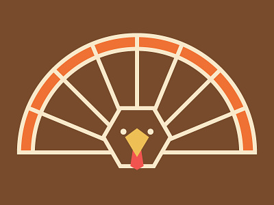 Turkey geometric illustration thanksgiving turkey vectober