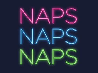 Naps Naps Naps adult life naps neon neon sign t shirt threadless typography