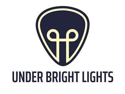 Under Bright Lights Blog Logo blog guitar pick light bulb logo music retro