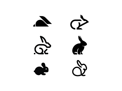 My Rabbits design icon icon set icons line logo vector