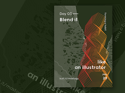 Poster Day 03 - Blend it! baugasm blend gradient minimal poster tracing vector