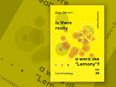 Poster Day 06 - Yellow, like lemon