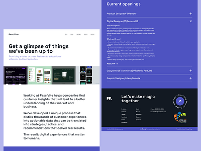 PasciVite — Work Pages