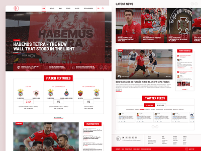 Benfica News Aggregator aggregator blog feeds fixtures football footer forum landing page news newsfeed scores soccer