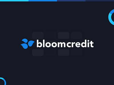 Client: Bloom Credit application card credit fintech lending loan logo score