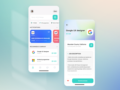 Recruitment software app design ui ux