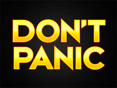 Don't Panic Original type yellow