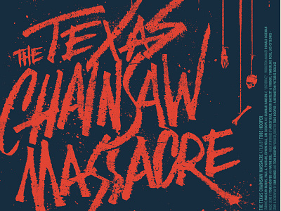 Texas Chainsaw Massacre horror illustration lettering movie movie poster poster type typography