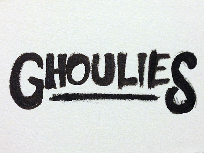 Ghoulies 80s lettering movies sketch type typography