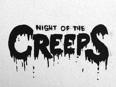 Night of the Creeps 80s lettering movies type typography
