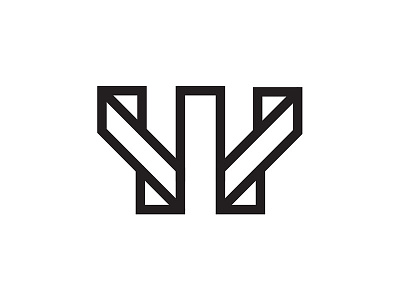 W is for Winners geometric logo w