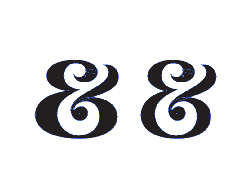 This ampersand's got (s)curvey. ampersand gif glyph letter typography vector